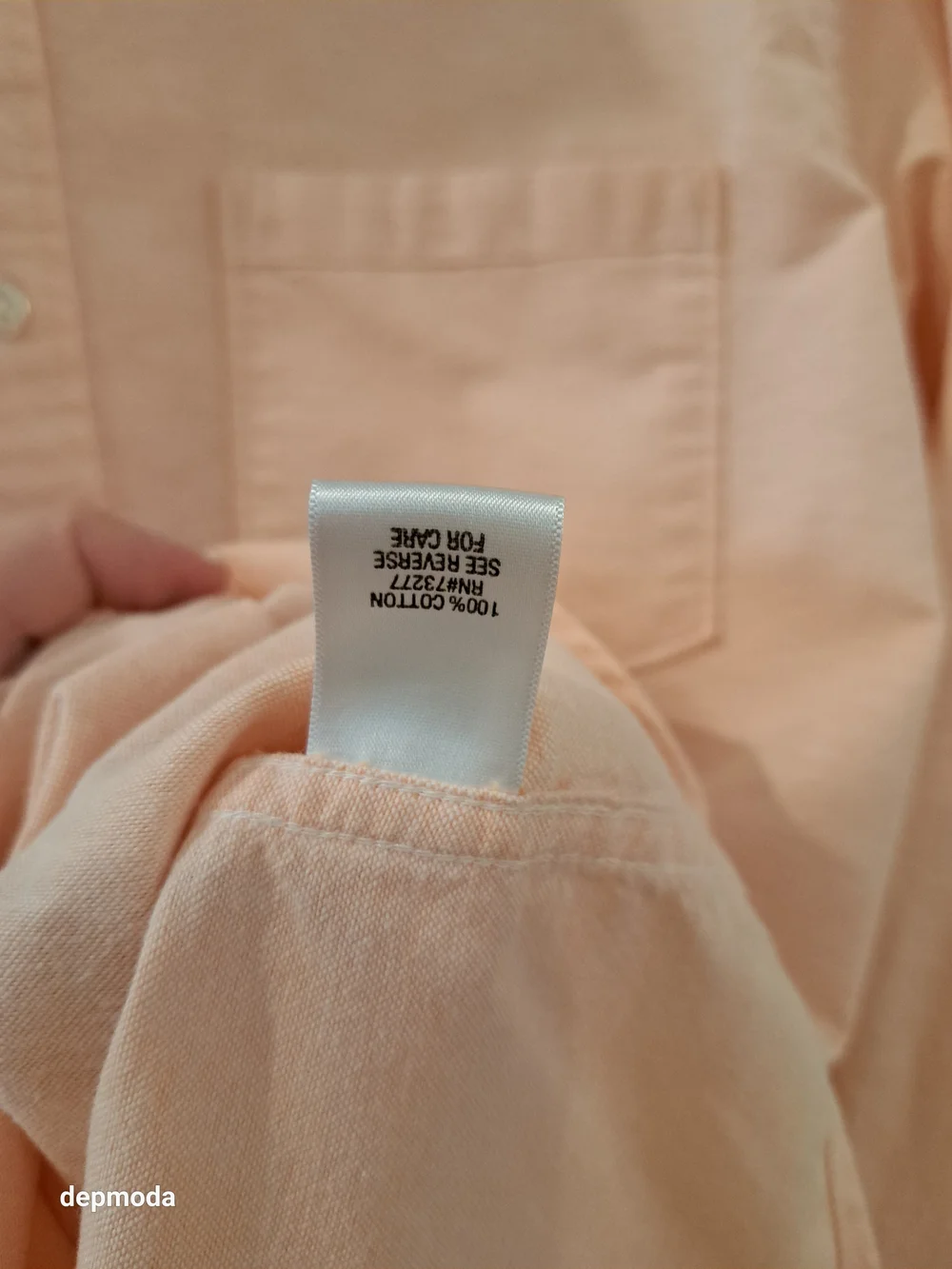 Sonoma Men's Peach Button down long sleeve shirt Size M